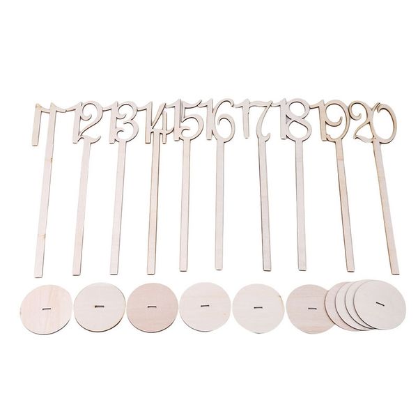 

10pcs/pack style wooden wedding supplies wedding place holder table number figure card digital seat decoration other event party suppl