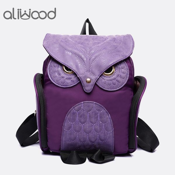 

fashion women's backpack 2017 cute owl backpacks pu leather school bags for teenagers girls female rucksack sac mochila feminina