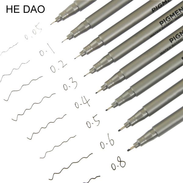 

1pcs water based brush markers different size pigment liner triangular fineliner pens for art supplies stationery