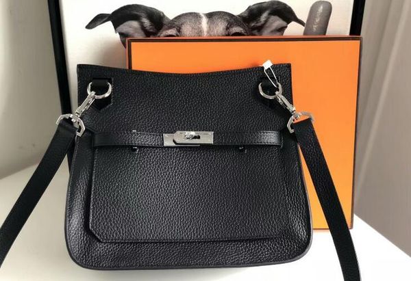 

3a quality jipsiere 28cm taurillon clemence leather shoulder bag,front flap closure with swivel clasp,come with dust bag box