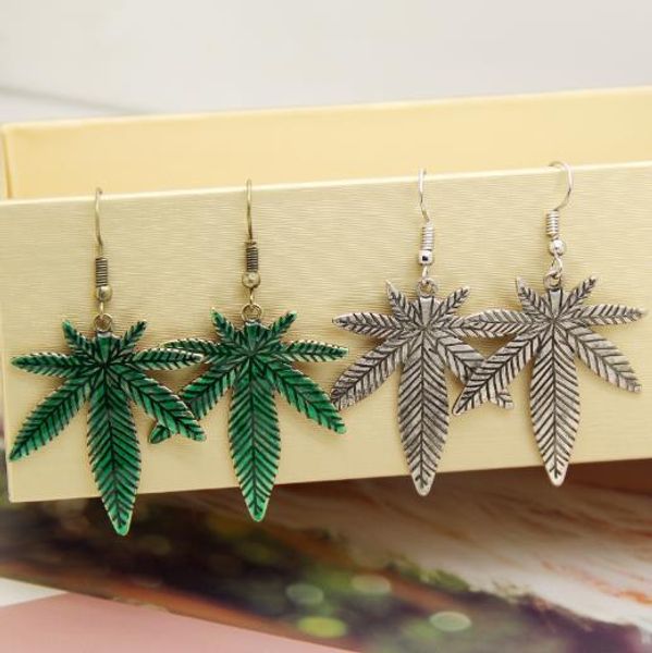 

6 pair /lot fashion jewelry metal maple leaf earring for women, Silver
