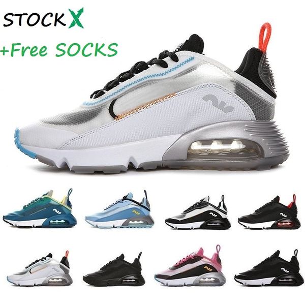 

stock x 2090 designer running shoes triple black white volt violet sliver gradient men women air sunset designer sneakers 36-46