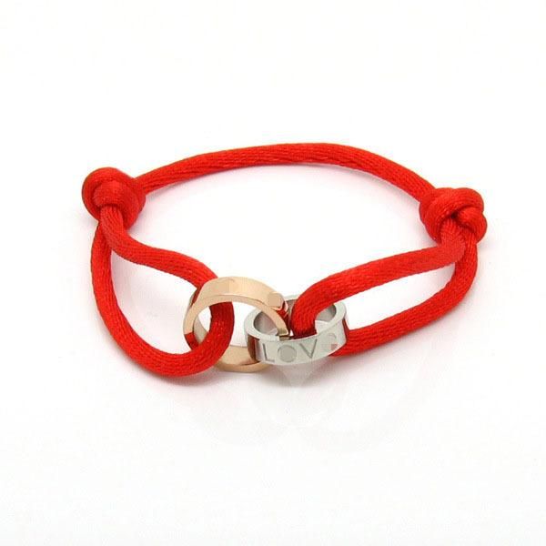 

2020 titanium steel hand rope love bracelet double ring screw bracelet for women men couple jewelry wholesale h bracelet, Black