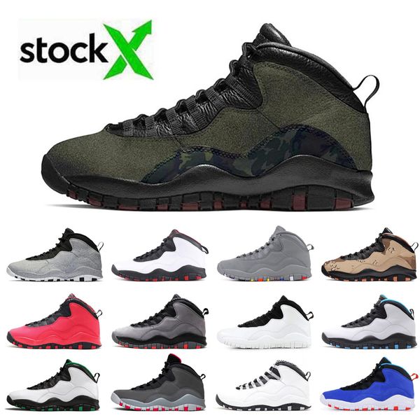 

stock x new 10 10s mens basketball shoes seattle streel grey chicago woodland camo smoke grey men basketball shoes 10s sneakers