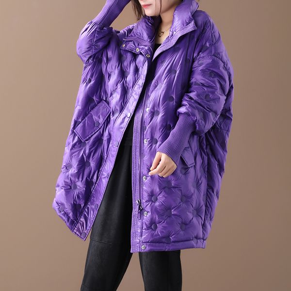 

down parka winter coat women long white duck down jacket outwear ultralight female thin women down coat, Black