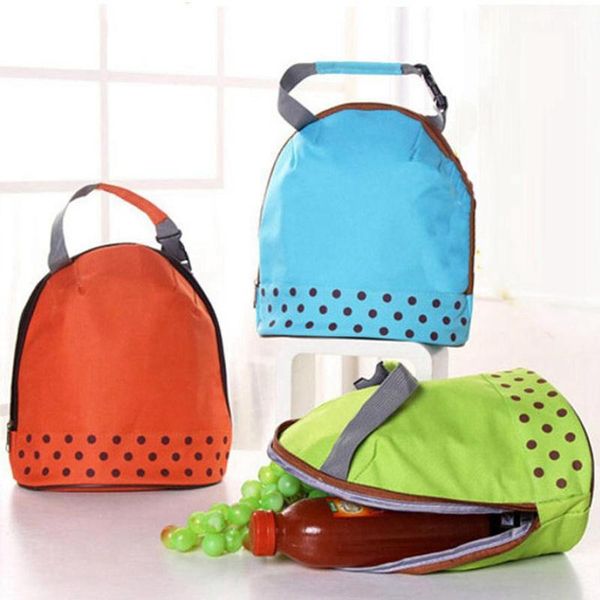 

thermal insulated lunch bag wave point picnic school supplies portable