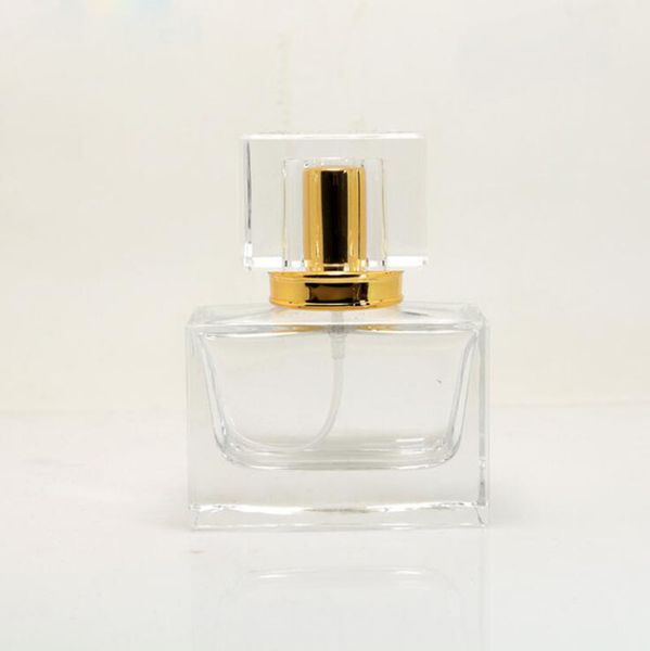 

high-grade 30ml glass perfume bottle empty refilable spray bottles with gold atomizer perfume bottle ing