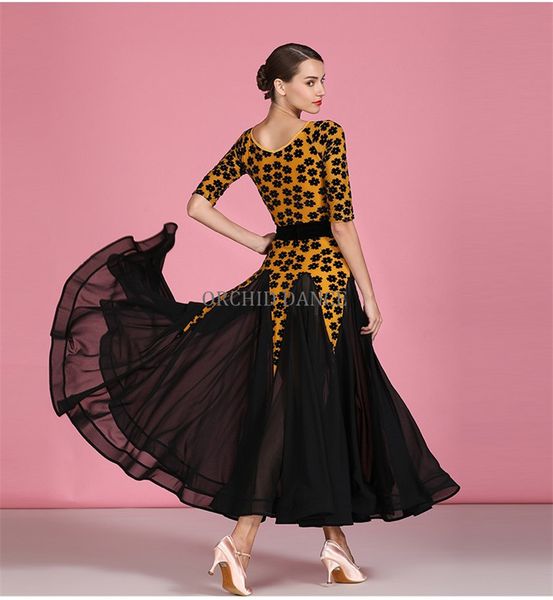 

wholesale women girls chiffon ballroom dance dresses standard, Black;red