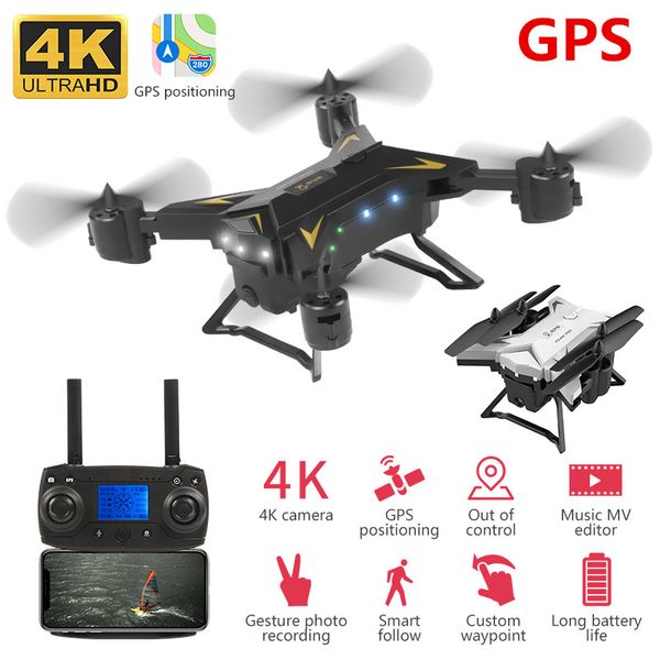 

profession gps 4k hd 5g wifi fpv drone flight 20 minutes quadcopter remote control distance 2km drone camera