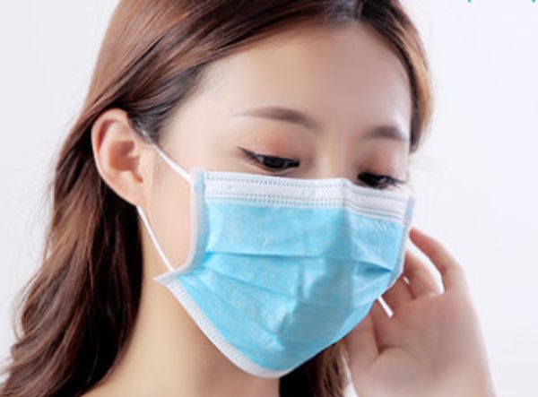 

100 disposable masks 3-layer blue civil men's and women's dust-proof protective masks delivered on the same day, 50 of which are i