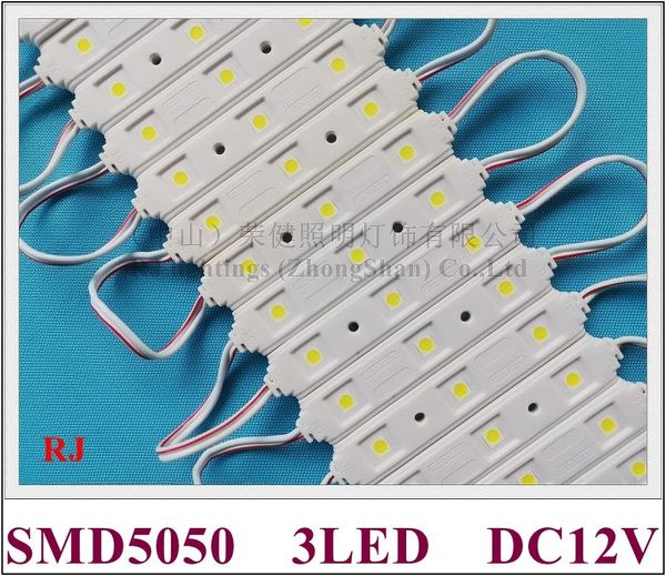 впрыскивание светодиодный модуль водонепроницаемый IP65 SMD 5050 LED задний свет модуль DC12V 0.72W 3 водить 75мм * 15мм * 5мм классического типа