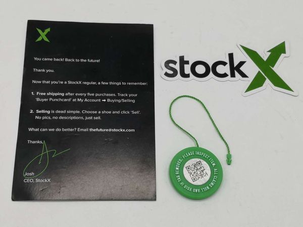 

StockX Tag OG QR Code Наклейка Зеленая круглая пластиковая бирка Проверенная подлинная зе