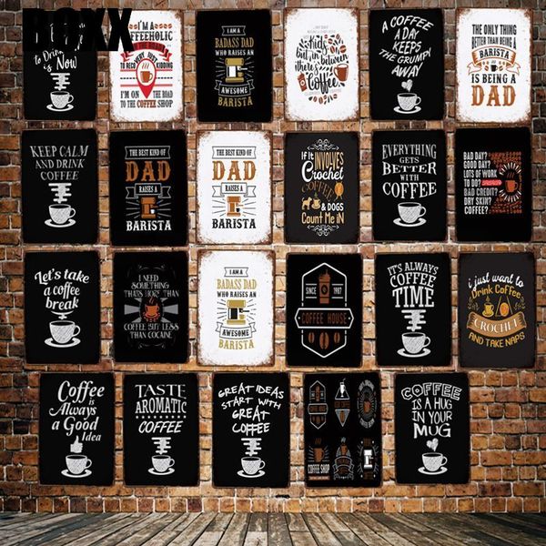 

drink coffee hug tastebreak metal plaque wall tin signs posters vintage painting cafe party custom decor