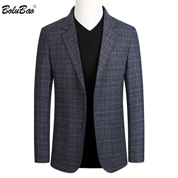 

bolubao men casual blazers trend brand chinese style men's slim fit wild suit fashion business dress blazer male, White;black