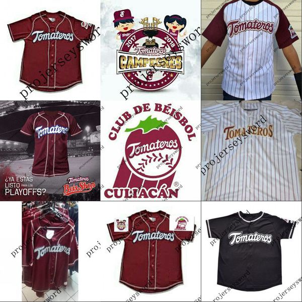 

Tomateros de Culiacan 2017-18 Campeones Jersey All Stitched Embroidery Logos Baseball Jerseys Custom Any Name Any Number Free Shipping
