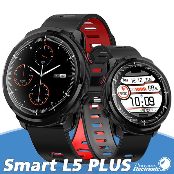 

Men mart watch l5 plu l3 ip68 waterproof full touch creen long tandby martwatch heart rate weather pk b57 p80 p70