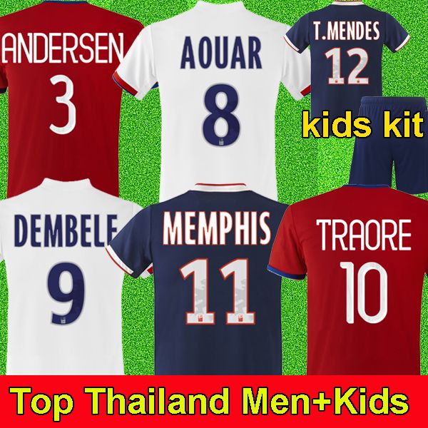 

19 20 memphi olympique lyonnai lyon occer jer ey 2019 2020 lyon football hirt traore aouar ol lyon jer ey hirt maillot de foot