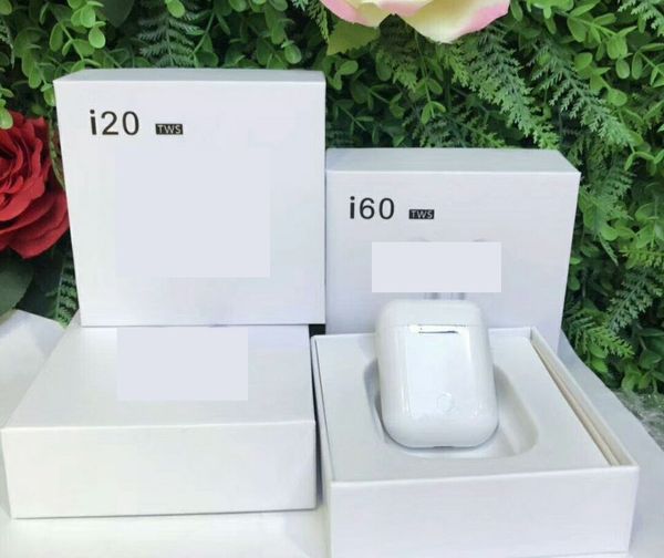 

I20 i30 i60 tw earbud pop up headphone wirele bluetooth 5 0 earphone qi charging 30pc lot
