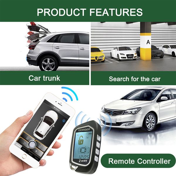 

car remote start central locking starline keyless entry system automotive automatic trunk opening alarm auto dialer car alarm