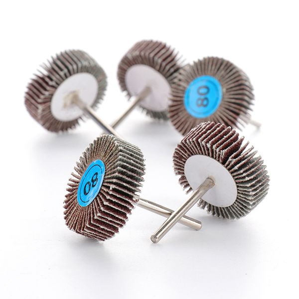 

5/10/20pcs 80 grit 4mm shank grinding sandpaper flap wheel sanding discs for rotary tools for metal stone wood glass polishing