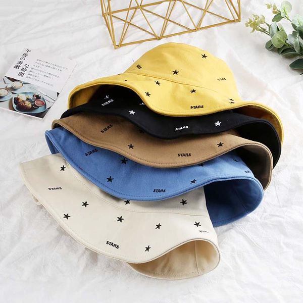 

2020 summer all-match star basin hat outdoor motion leisure woman sunscreen student fisherman's hat