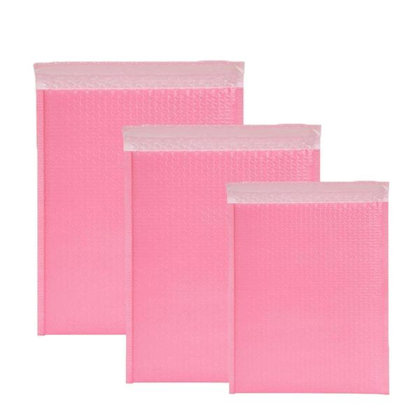 

10pcs/lot light pink poly bubble mailer bags envelopes padded pink mailing bags self sealing mailer plastic shipping bags