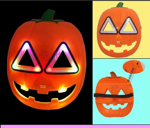 

halloween pumpkin mask flash acoustic band mask christmas costume party props acousto-optic pumpkin christmas dhl gifts new