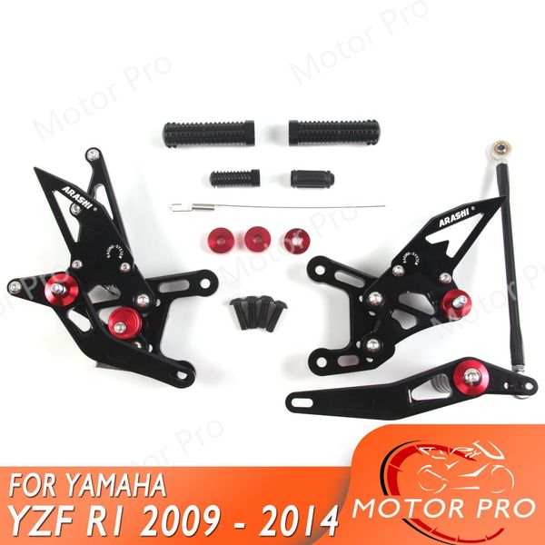 

adjustable footrests for yamaha yzf r1 2009 - 2014 yzf-r1 motorcycle accessories foot rest peg rearset pedal 2010 2011 2012 2013