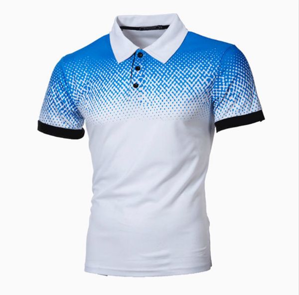 

luxury mens polo shirts designer printed gradient slim tee casual mens short sleeves multi color, White;black