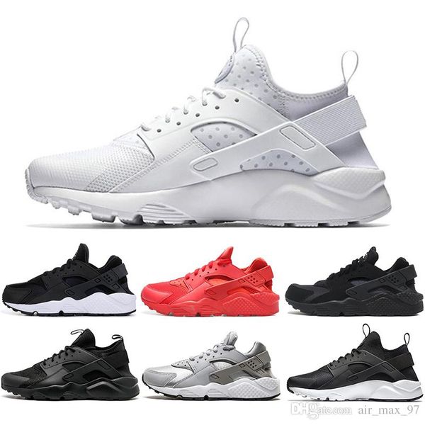 

с носками мода huarache 4.0 1.0 классический тройной белый красный мужские женщины huaraches обувь спортивная кроссовки кроссовки шипы трек