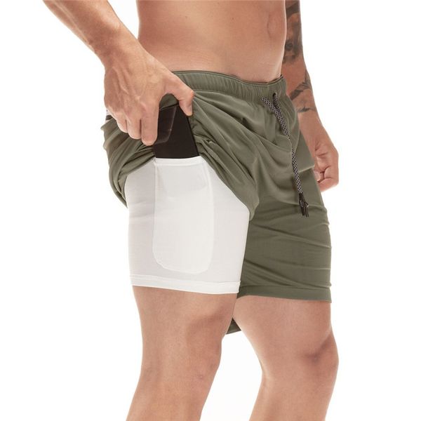 

running shorts quick dry men sports active training exercise fitness jogging with liner breathable summer workout short, Black;blue
