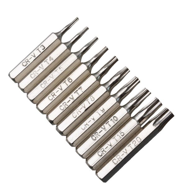 

10pcs/set 28mm magnetic screwdriver bits cr-v precision screwdriver bit set hex torx head for electrician repair tool