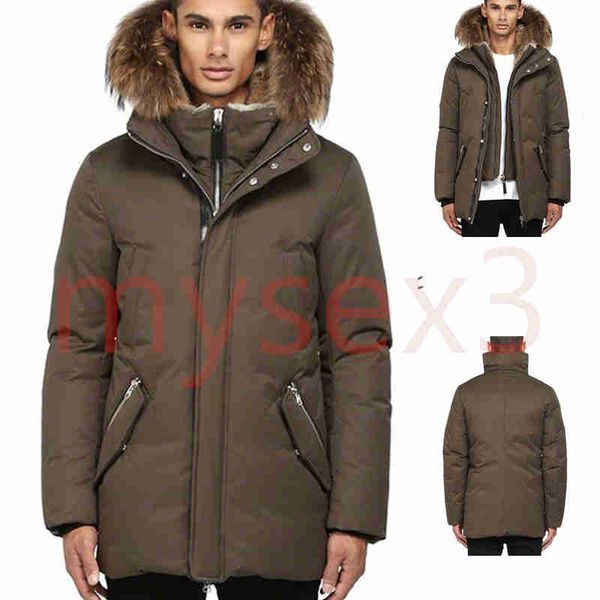 

new fashion men down coat parker jacket men in winter heat and rain - proof jacket coat factory, Black