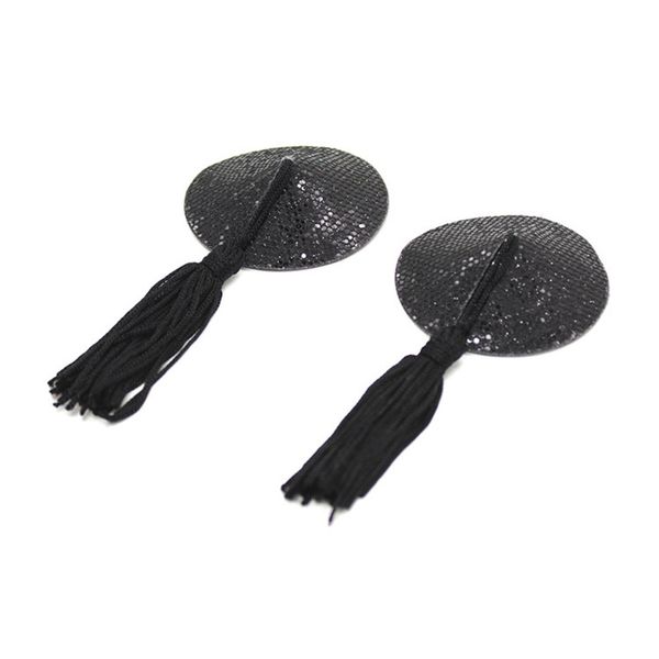 

snowshine yl5 1 pair milk paste women tassel sequin paste breast bra cover ing, Red;black