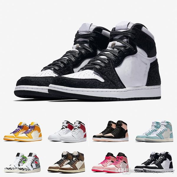 

new 1 high og panda phantom cactus jack taxi z mist turbo green chicago 1s men basketball shoes phantom sports sneakers