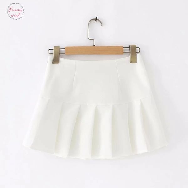 

kawaii high waist pleated skirts womens streetwear korean fashion summer solid mini skirt 2019 black white jupe femme