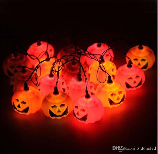 

16 pumpkin led string lights halloween orange pumpkin led lights ghost led fairy lighting 220v wholesale