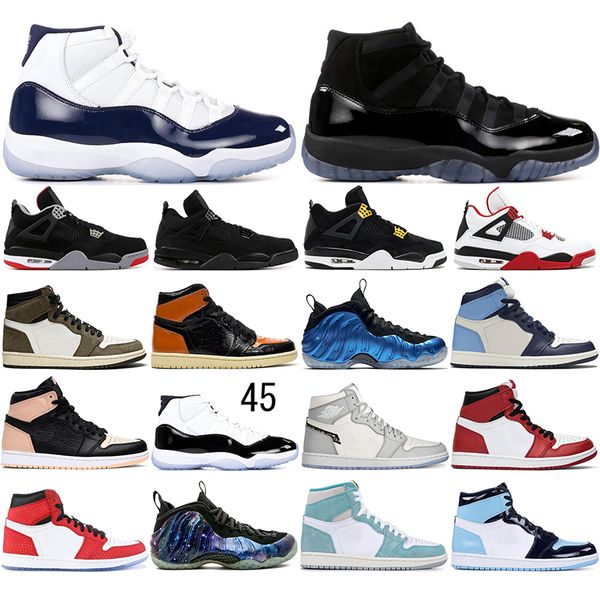 

new 4s sail jumpman 1s 11s hardaway light smoke grey basketball shoes galaxy 1.0 metallic green chicago royal toe sport sneakers 36-47