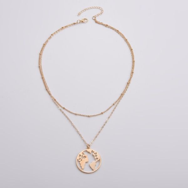 

clavicle necklace women geometric necklaces layered jewelry chain gold color simple korean trendy metal collares, Silver