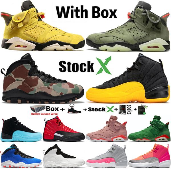 

2020 travis scotts 6 6s black cat 10 10s woodland camo chicago mens basketball shoes university gold 12 12s taxi sports trainers sneakers
