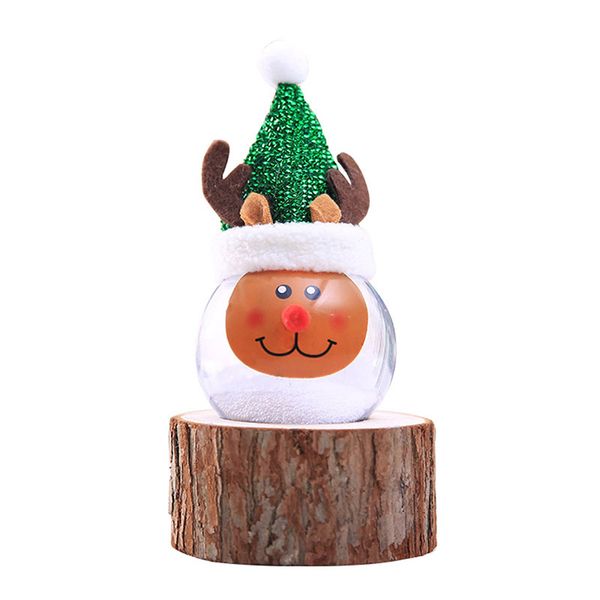 

1pc christmas hanging decoration dolls foam snow transparent balls glowing ball ornament for christmas tree pendant home party