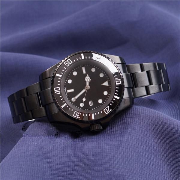 

wholesale watch deep ceramic bezel sea-dweller 126660 44 mm stanless steel glide lock clasp automatic mechanical mens watches chrono reloj, Slivery;brown