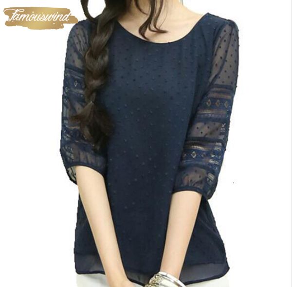 

womens style fashion sheer blouses korea half sleeve blusas chiffon shirts lace stitching plus size lace s 5xl, White