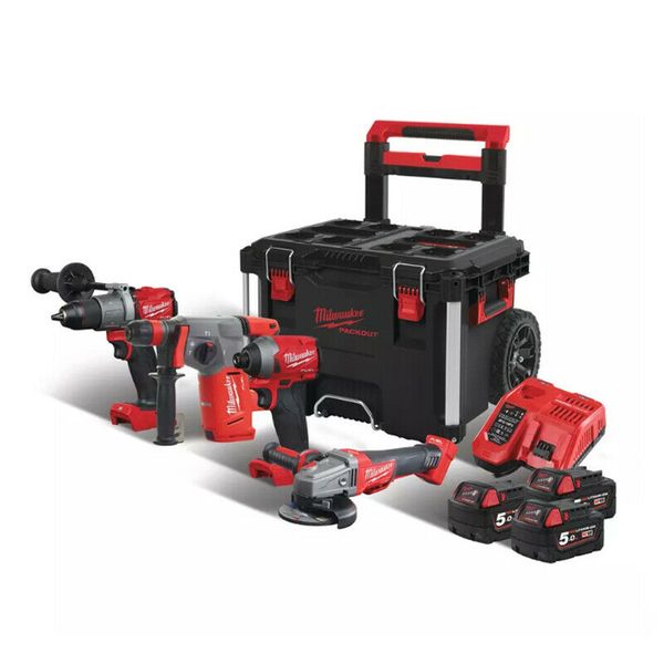 

Milwaukee drill rotary drill crewdriver grinder trolley 18v5 0ah