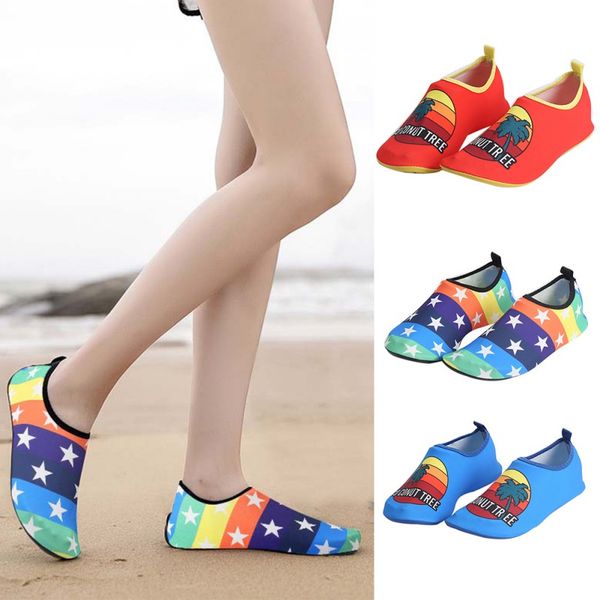 

2019 water shoes woman men swimming shoes beach big plus size sneaker for men striped colorful zapatos de mujer
