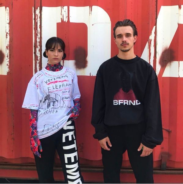 

19SS VETEMENTS BFRND Аватар Печать Футболка Негабаритных High Street Мода Мужчины Женщины Пара