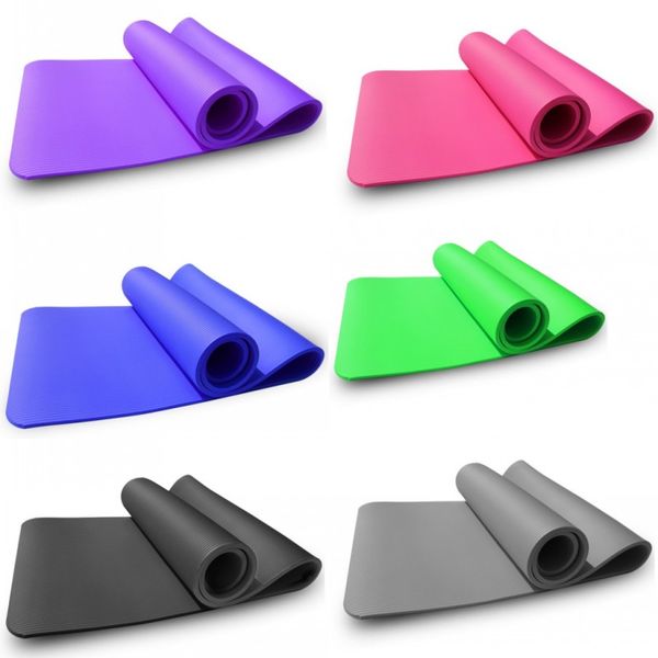 

183*61 см 10 мм нескользящие йога коврики фитнес складной окружающей среды тренажерный зал тренировки колодки спорт упражнения одеяло крытый