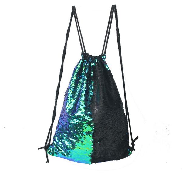 

yoga bags outdoor casual sports sequins bunch pocket backpack drawstring mermaid scale fashion shoulder bag