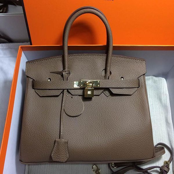 

2019 designer handbag handbag leather h k female luxury handbag fashion portable lychee pattern ladies bag