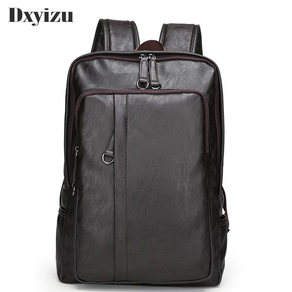 

2019 new leisure genuine leather backpack men male large capacity lapbackpack male travel bags for teenager school bag